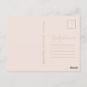 Chic Script Grad Aankondiging Feestelijke Gouden G Briefkaart (Achterkant)