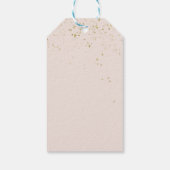 Chic Script Grad aankondiging goud glitters Cadeaulabel (Achterkant)
