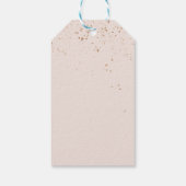 Chic Script Grad aankondiging Roze Gouden Glitters Cadeaulabel (Achterkant)