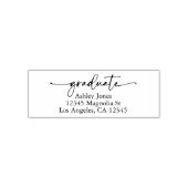 Chic Script Graduation Return Address Zelfinktende Stempel (Design)