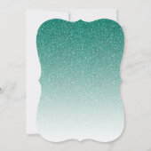 Chic Script Green Glitter ombre Kerstparty in Kaart (Achterkant)
