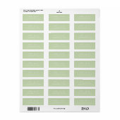 Chic Script Green Wedding Return-adres Etiket (Full Sheet)