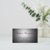 Chic Script Grey Design Visitekaartje (Staand voorkant)
