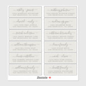 Chic Script Grijs Huwelijks Gast Adres Labels (Vel)