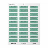 Chic Script Groene Blad Bruiloft Retouradres Etiket (Full Sheet)