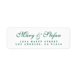 Chic Script Groene Retouradres Etiket