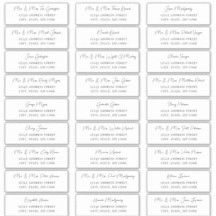 Chic Script Guest-Adresetiketten Sticker