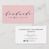chic script Handmade business Visitekaartje (Voorkant / Achterkant)