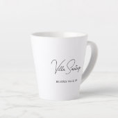 Chic Script Home Residentie Naam Latte Mok (Rechterhoek)