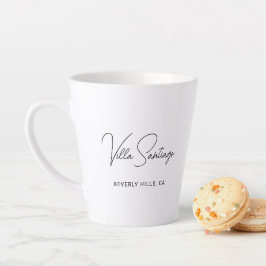 Chic Script Home Residentie Naam Latte Mok