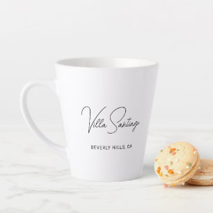 Chic Script Home Residentie Naam Latte Mok
