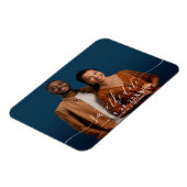 Chic Script Huwelijk Bewaar De Datum Foto Magneet (Linkerzijde)