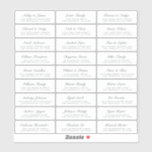 Chic Script Huwelijksuitnodiging Adreslabels Sticker<br><div class="desc">Makkelijk aan te passen, namen en adressen / individuele trouwadreslabelstickers voor gasten. AFMETINGEN INDIVIDUELE LABELS: 2, 16 cm x 6, 7 cm Deze chic moderne zwarte en witte trouwadreslabels hebben de namen van je trouwgasten in een elegante, handgeschreven kalligrafie. Voeg eenvoudig de namen en adressen van je individuele trouwgasten toe....</div>