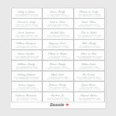 Chic Script Huwelijksuitnodiging Adreslabels Sticker (Vel)