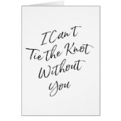 Chic Script "Ik kan de knoop niet zonder u stropda (Voorkant)