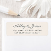 Chic Script Ivoor Retouradres Bruiloft Etiket (Insitu)