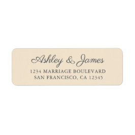 Chic Script Ivoorkleurig Huwelijk Retouradres Etiket