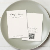 Chic Script Ketting Crème Sieraden Display Kaart Visitekaartje