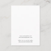 Chic Script Ketting Display Kaart Visitekaartje (Achterkant)