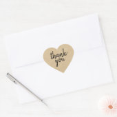 Chic Script Kraftpapier Bedankje Cadeau Hart Label (Envelop)