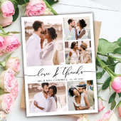 Chic Script Liefde en Bedankt Fotocollage Wedding