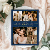 Chic Script Love and Bedankt Wedding Bedankt Pos Briefkaart