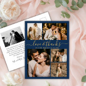 Chic Script Love and Bedankt Wedding Bedankt Pos Briefkaart