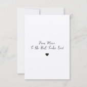 Chic Script Minimal Appreciation Poem voor leraar Bedankkaart (Achterkant)