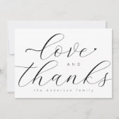 Chic Script Minimale Liefde Bedankt Foto Baby Show (Voorkant)