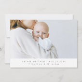 Chic Script Minimale Liefde Bedankt Foto Baby Show (Achterkant)