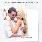 Chic Script minimalistische bruiloft Vellum Uitnodigingen