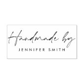 Chic Script Modern Minimalistisch Aangepast "Handg Rubberstempel (Afrduk)