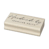 Chic Script Modern Minimalistisch Aangepast "Handg Rubberstempel (Stempel)