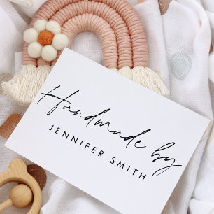 Chic Script Modern Minimalistisch Aangepast "Handg Rubberstempel
