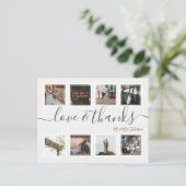 Chic Script Modern Photo Collage Wedding Hartelijk Briefkaart (Staand voorkant)