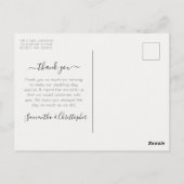 Chic Script Modern Photo Collage Wedding Hartelijk Briefkaart (Achterkant)