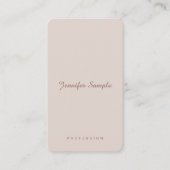 Chic Script Modern Professionele Simpele Sjabloon Visitekaartje (Voorkant)