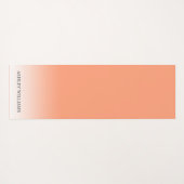 Chic Script Monogram Cantaloupe Oranje Ombre Yogamat (Achterkant (horizontaal))