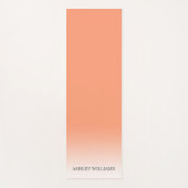 Chic Script Monogram Cantaloupe Oranje Ombre Yogamat (Voorkant)