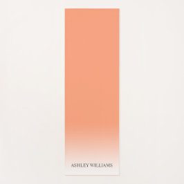 Chic Script Monogram Cantaloupe Oranje Ombre Yogamat