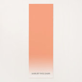 Chic Script Monogram Cantaloupe Oranje Ombre Yogamat (Achterkant)