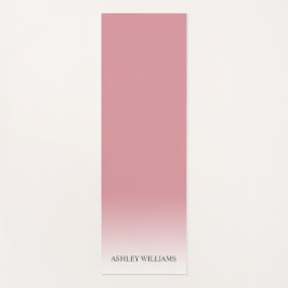 Chic Script Monogram Dusty Roos Pink Ombre Yogamat