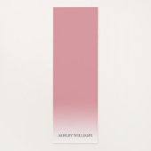 Chic Script Monogram Dusty Roos Pink Ombre Yogamat (Achterkant)