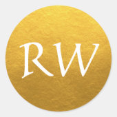 Chic Script Monogram Initiaal Gold Label (Voorkant)