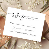 Chic Script Monogram Wedding Response Card Save The Date