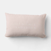 Chic Script Mr. Mrs. Pastel Pink Pas getrouwd Mono Kussen (Achterkant)