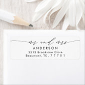 Chic Script Mr & Mrs Return Address Label (Insitu)