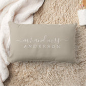 Chic Script Mr. Mrs Shiitake Gray Pas getrouwd Mon Kussen (Deken)