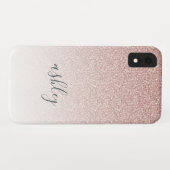 Chic Script Naam Roze Glitter Ombre Hoes-Case-Mate Case-Mate iPhone Case (Achterkant (horizontaal))