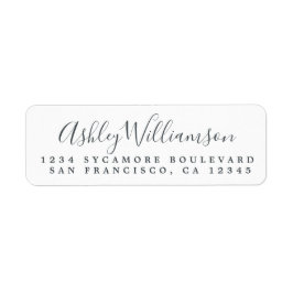 Chic Script Name Monogram Return Address Label
